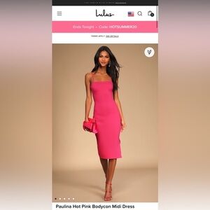 Purple Lulu’s Paulina Bodycon Midi dress, size medium